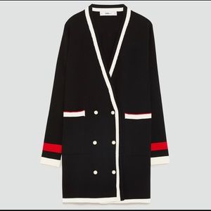 NWT Zara long cardigan with pearl buttons